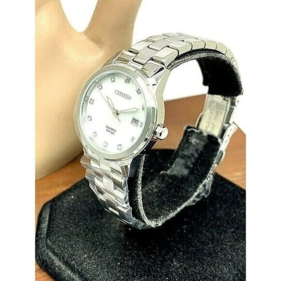 Citizen Women's Watch EU6070-51Y Quartz White Mother of Pearl Dial 28mm - Picture 2 of 13